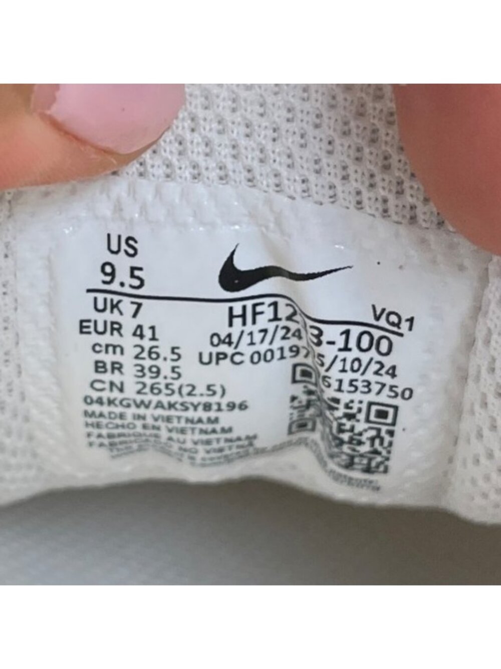 Nike Air Max Nuaxis Womens Size 9.5 White Pink Athletic Running Shoes Sneakers - Picture 10 of 11